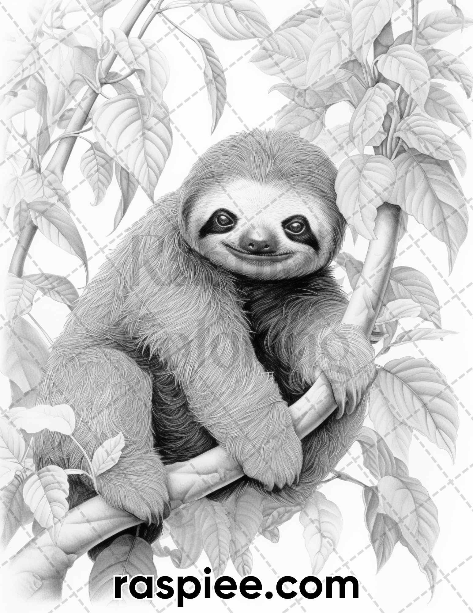 Wild animals grayscale coloring pages for adults printable pdf ins â coloring