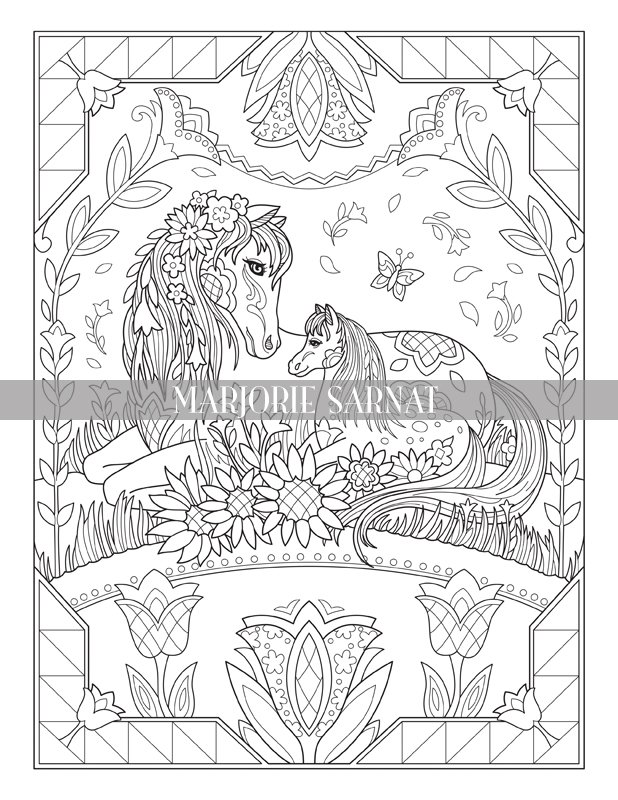 A mothers love coloring collection printable coloring pages â marjorie sarnat design illustration