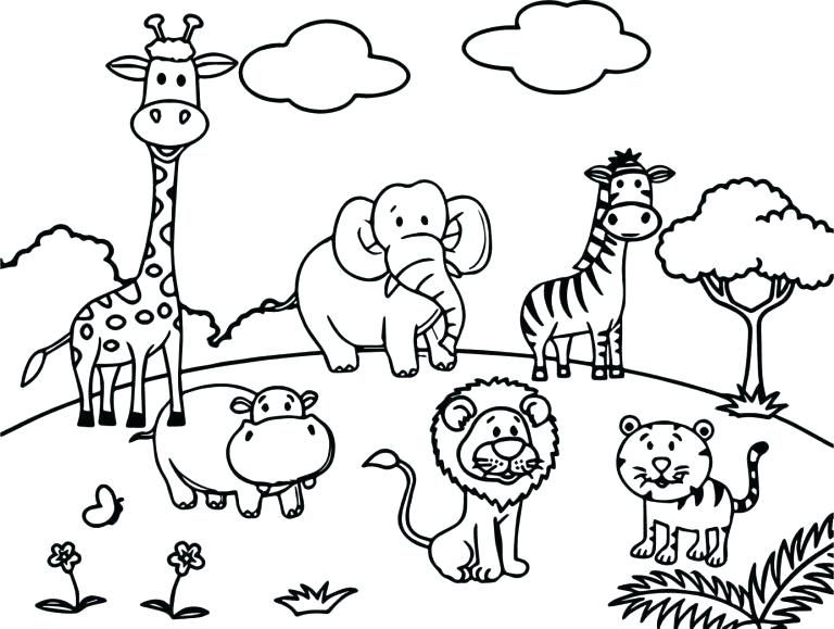 Wild animal coloring pages