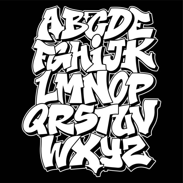 Graffiti style lettering text design stock illustration