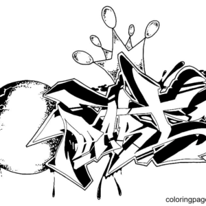 Graffiti coloring pages printable for free download