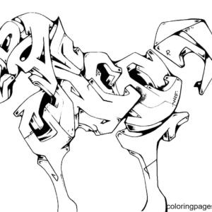 Graffiti coloring pages printable for free download