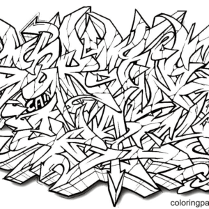 Graffiti coloring pages printable for free download