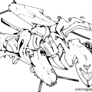 Graffiti coloring pages printable for free download