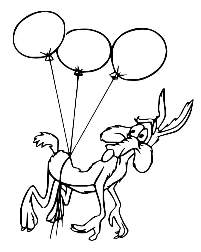 Funny wile e coyote coloring page