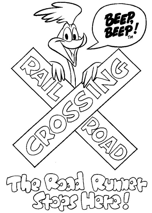 Road runner coloring pages