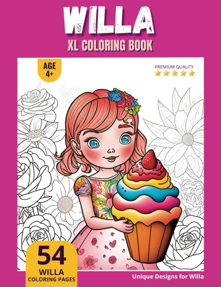 Willa coloring book perfect personal name gift