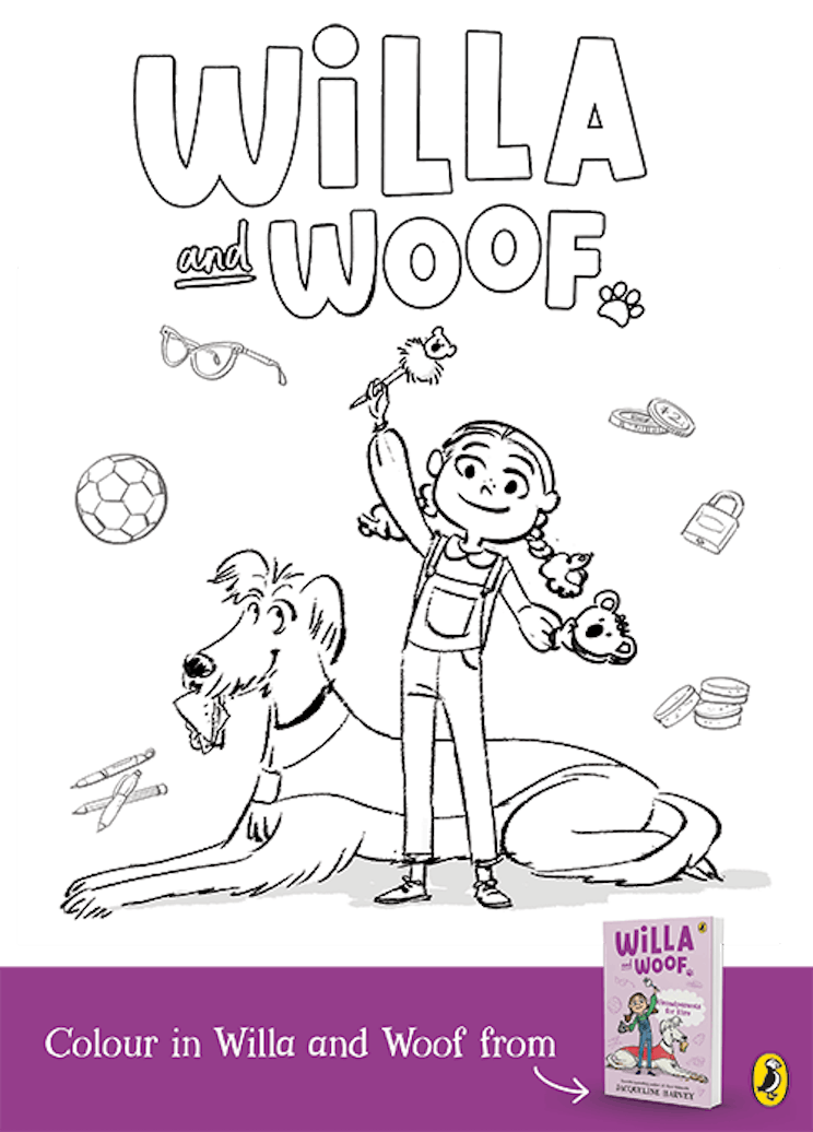 Willa and woof colouring in