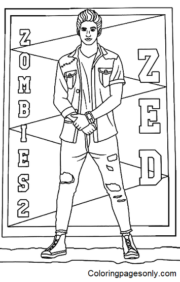 Disney zombies coloring pages