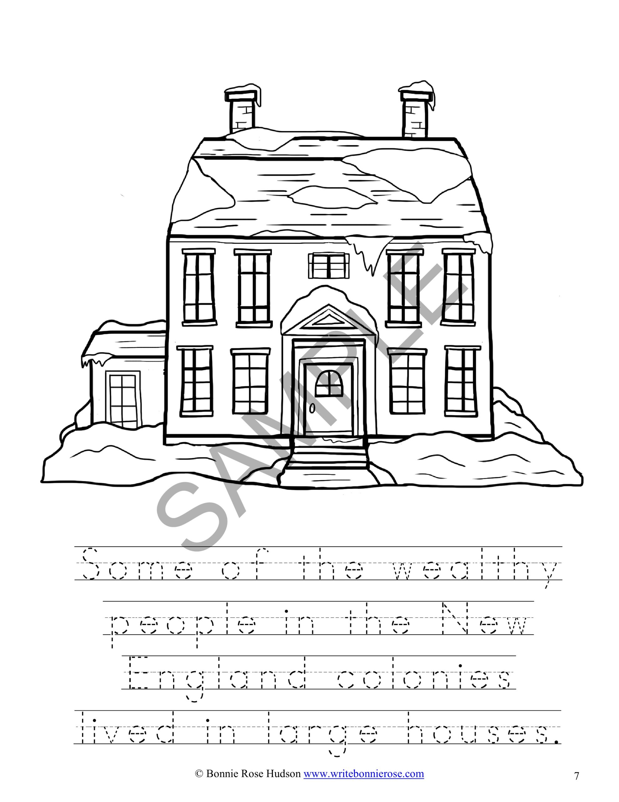 Life in the thirteen us colonies coloring book