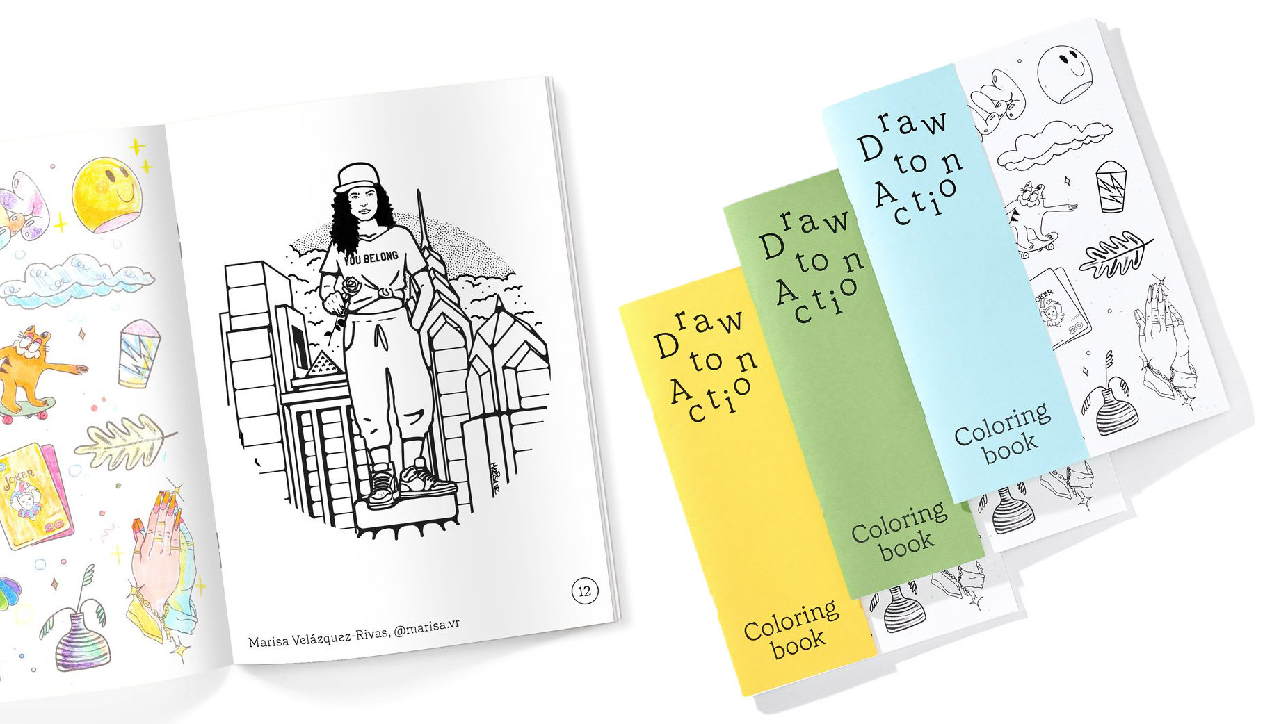 Draw to action coloring book features philly artists and supports philly nonprofits