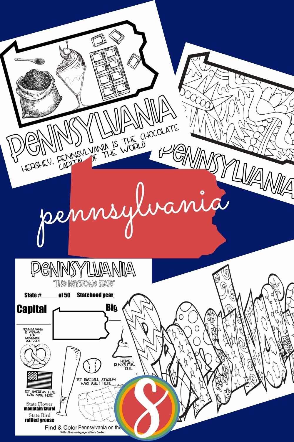 Free pennsylvania coloring pages â stevie doodles