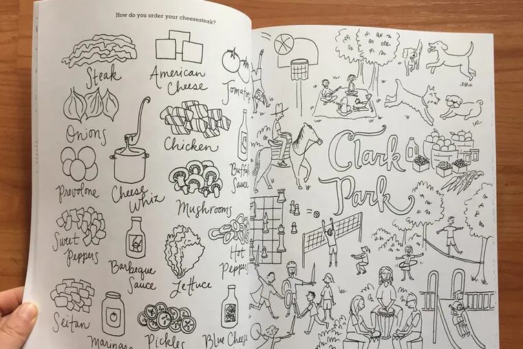 Adult coloring book drawn jawn celebrates the weird in philly