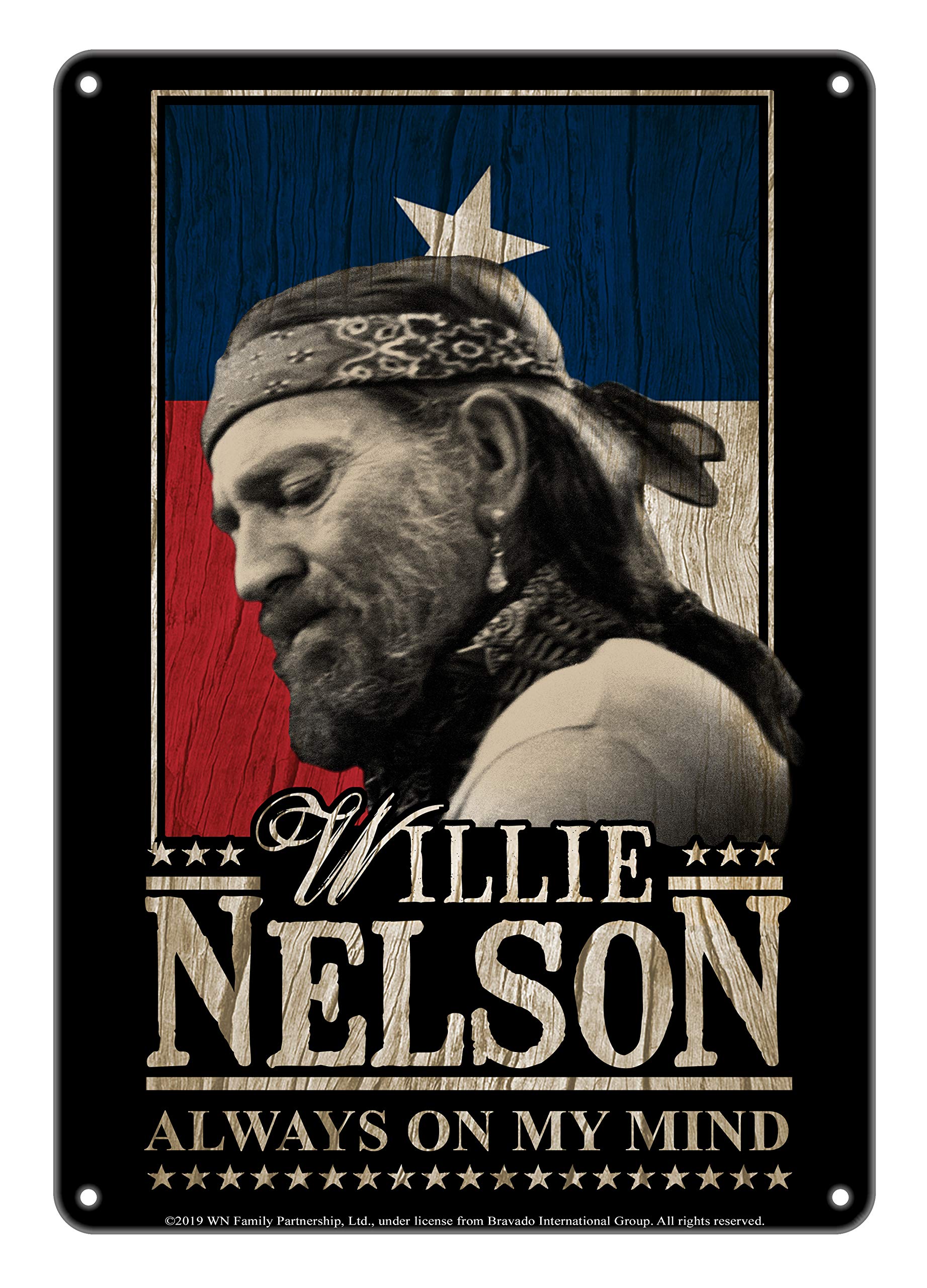 Midsouth products willie nelson tin sign