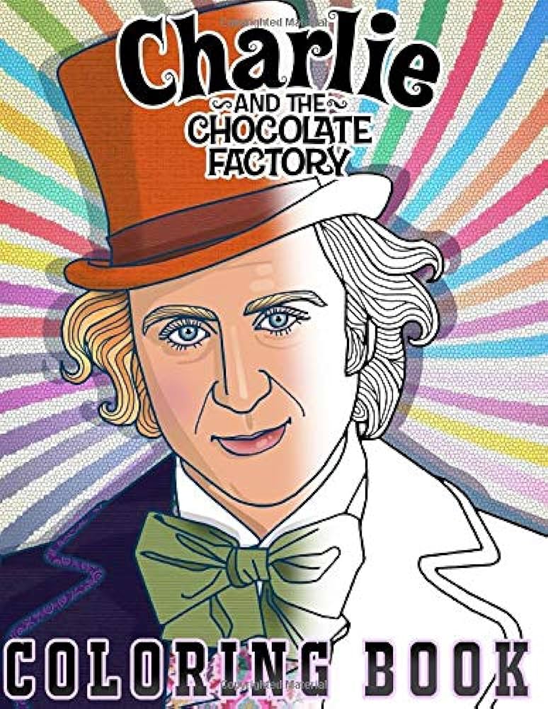 Charlie and the chocolate factory coloring book musical fantasy animation coloring book for adults kids hugle sharon books