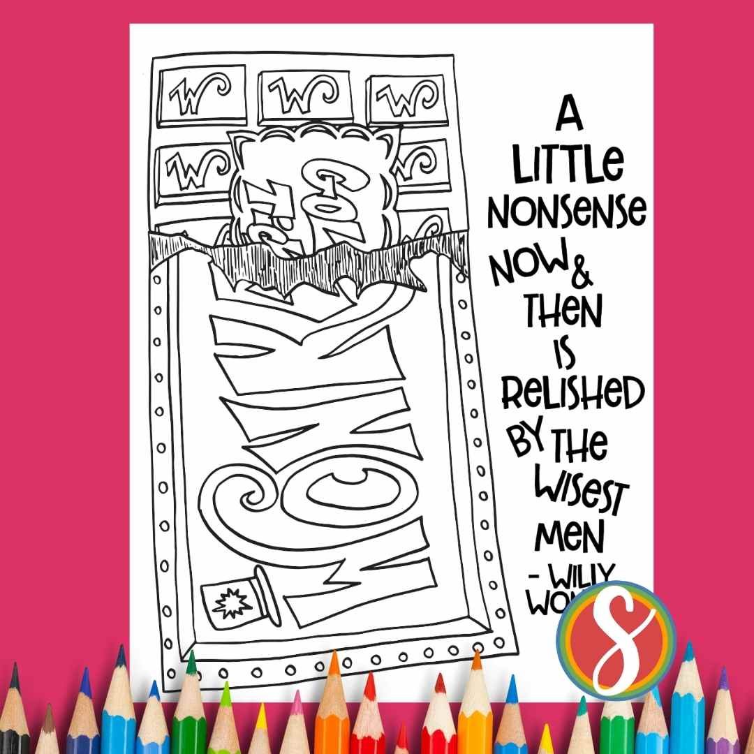 Charlie the chocolate factory coloring pages â stevie doodles