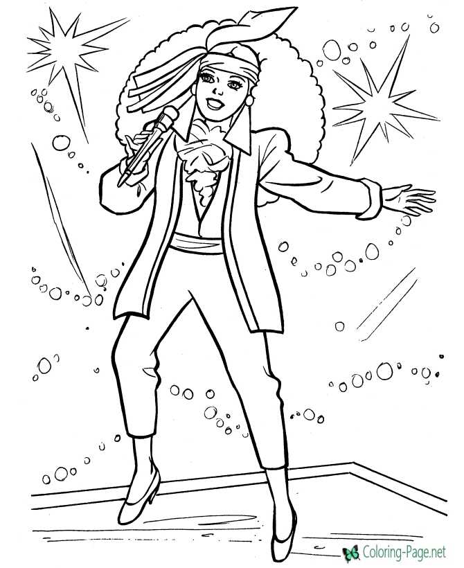 Rock stars coloring pages