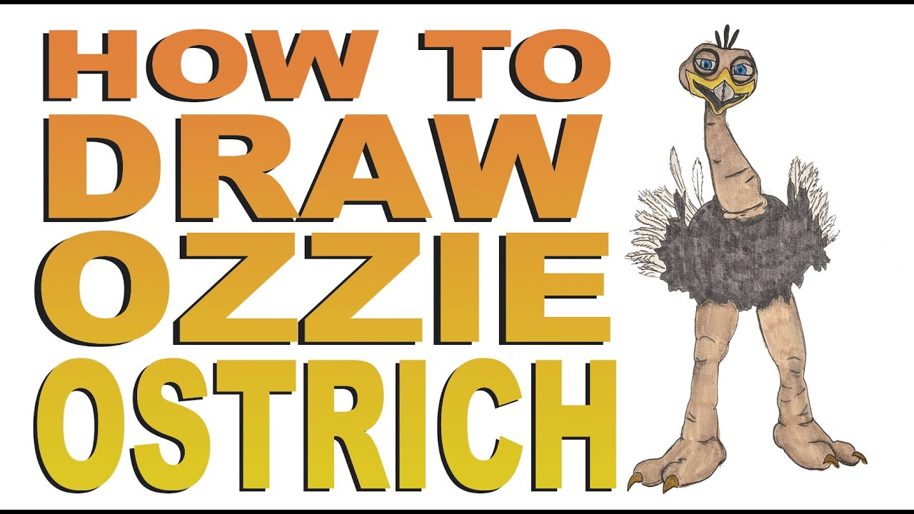 How to draw ozzie the ostrich willys wonderland