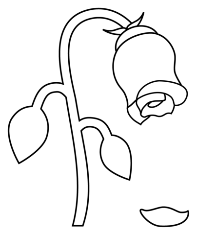 Wilted flower emoji coloring page free printable coloring pages