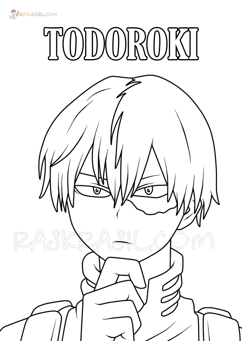 Todoroki coloring pages printable for free download