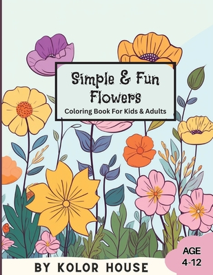 Simple fun flowers coloring book paperback murder by the book