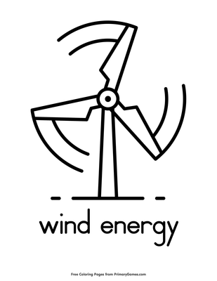 Wind energy coloring page â free printable pdf from