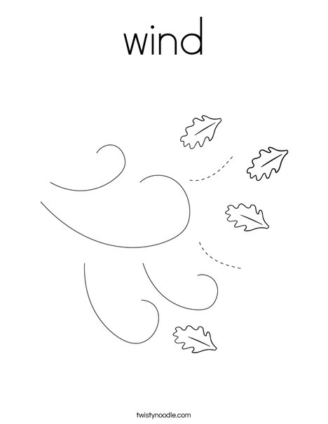 Wind coloring page