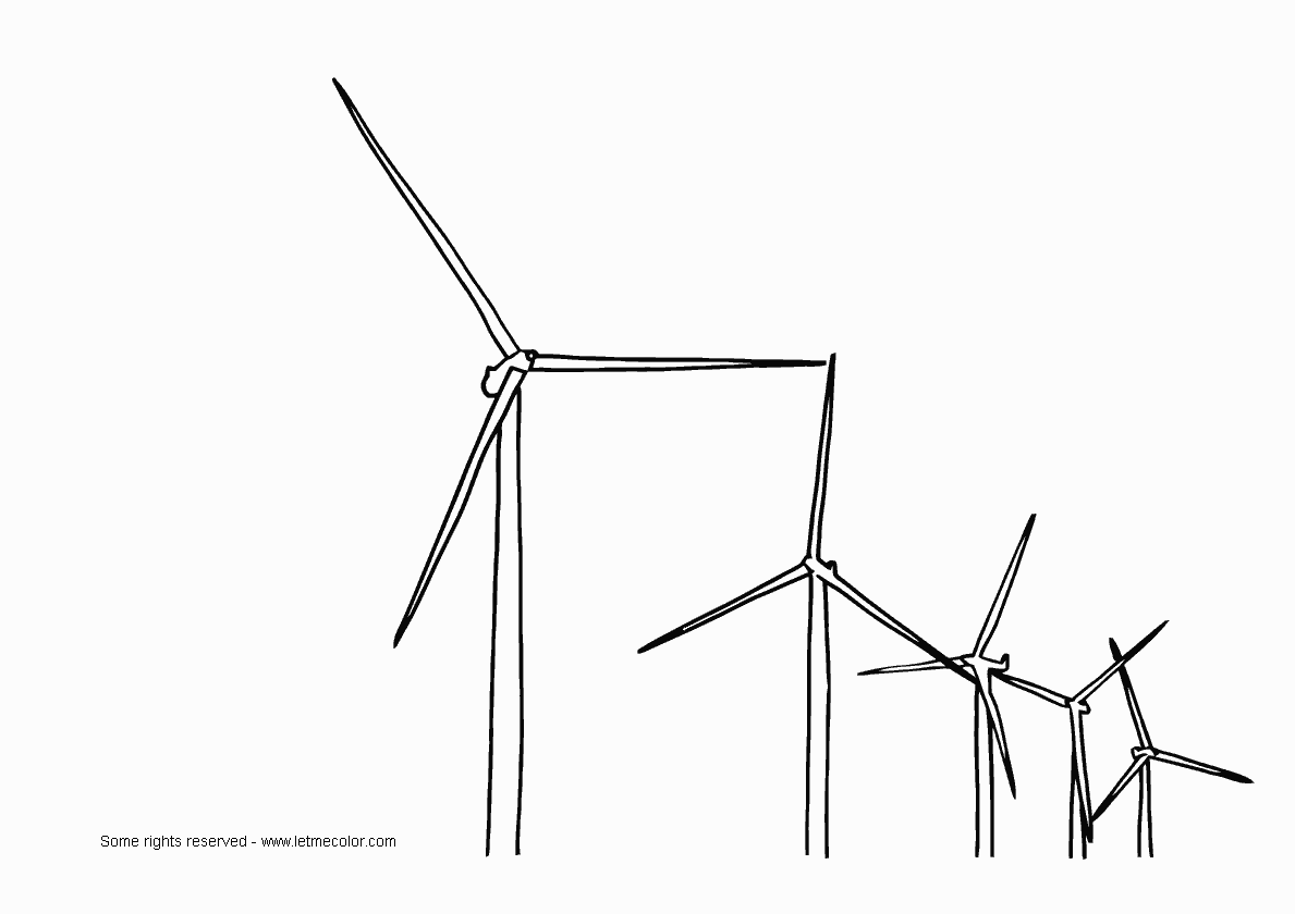 Wind energy coloring page