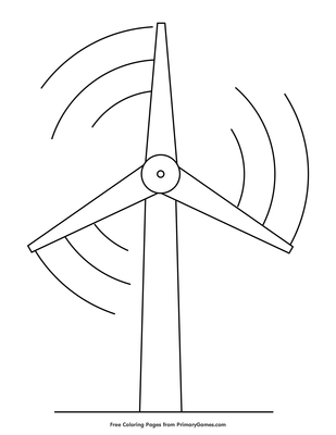 Wind energy turbine coloring page â free printable pdf from