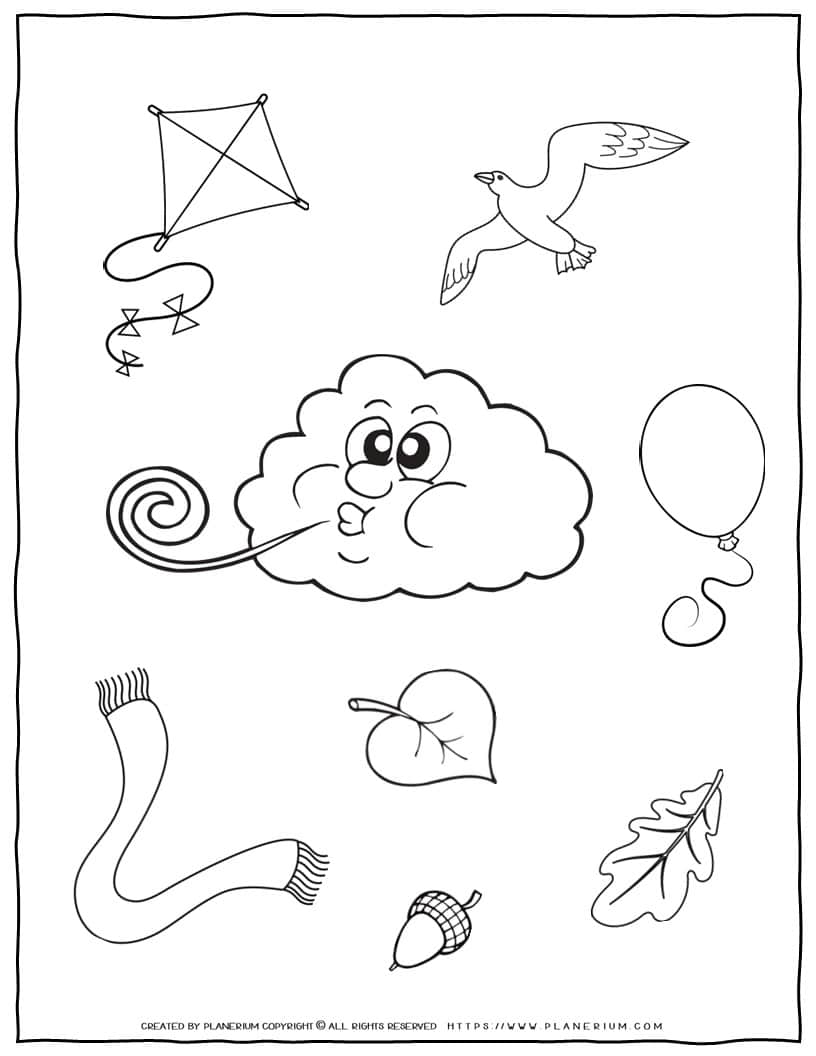 Weather coloring page