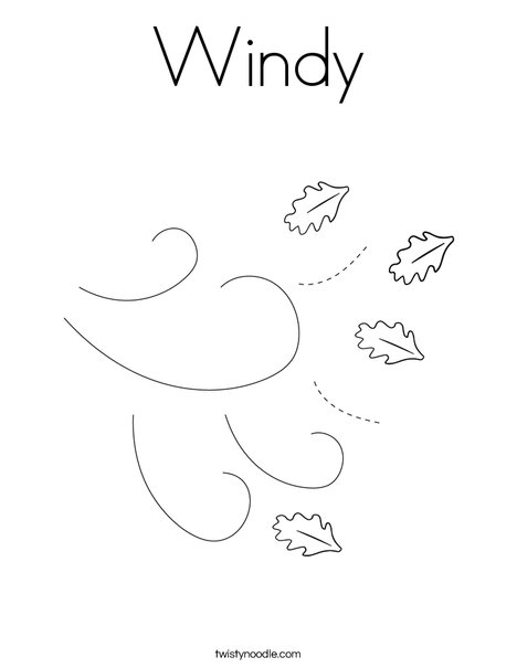 Windy coloring page