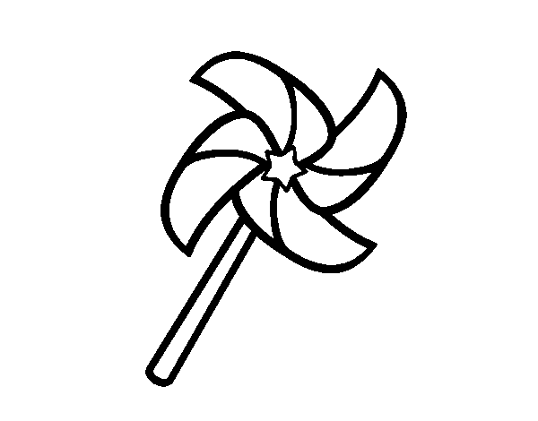 Windmill coloring page