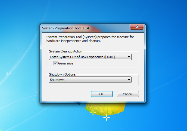 How to sysprep a windows installation