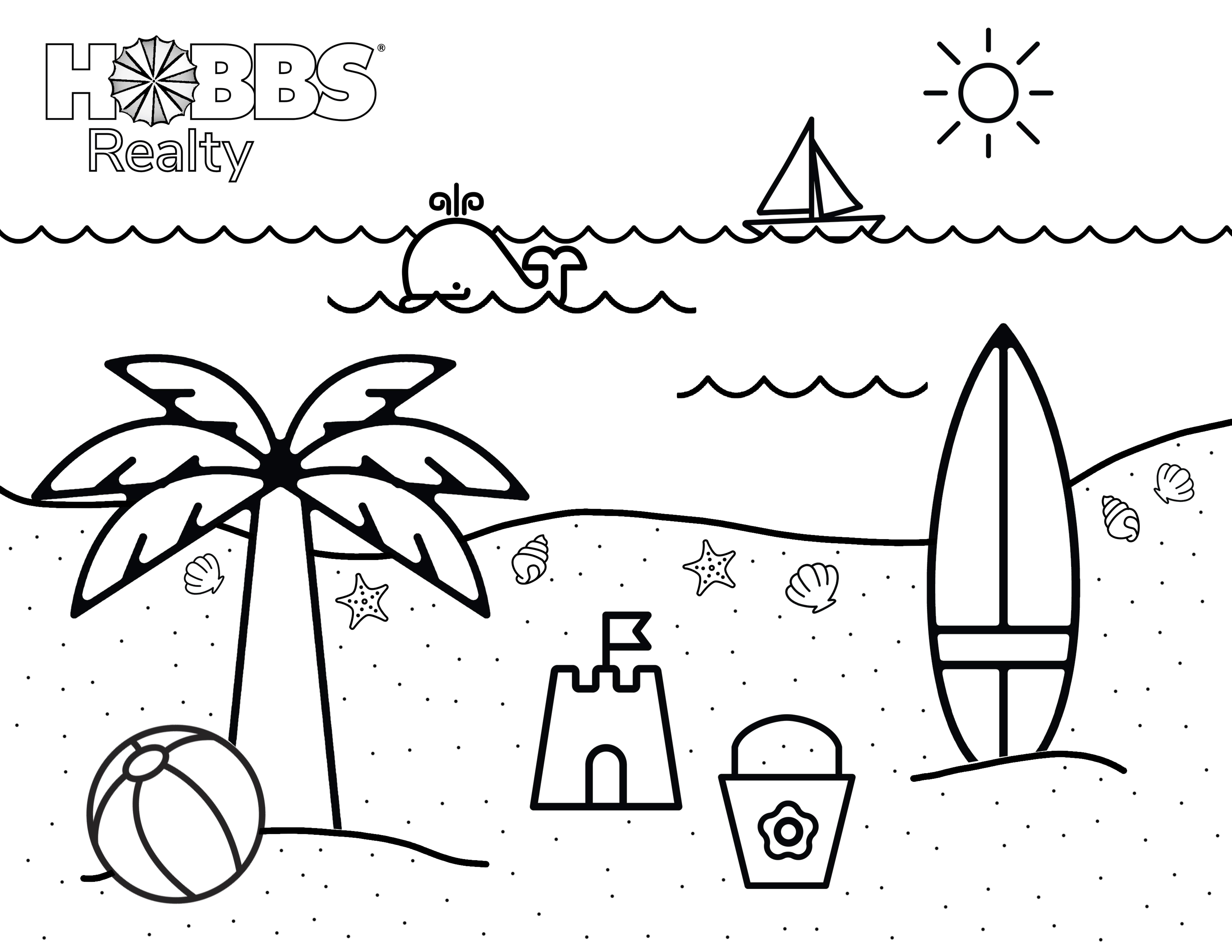 Beach coloring pages for kids holden beach blog