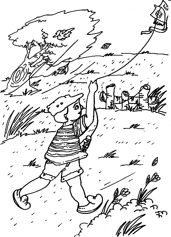 Wind coloring pages