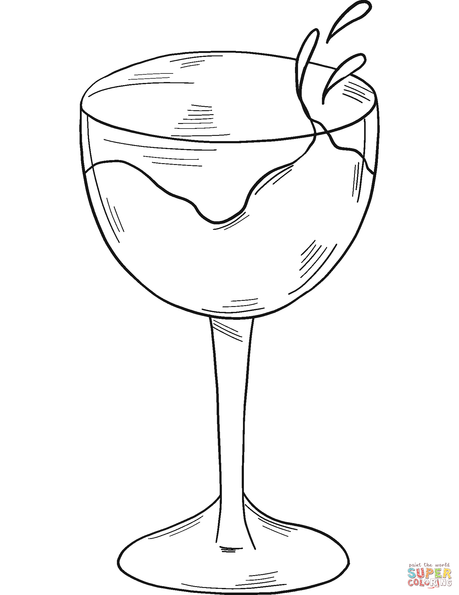 Glass of wine coloring page free printable coloring pages