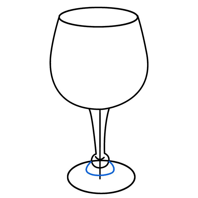 How to draw a wine glass