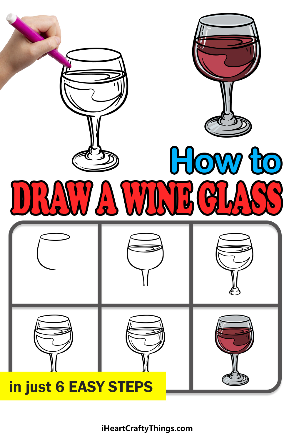 Wine glass drawing