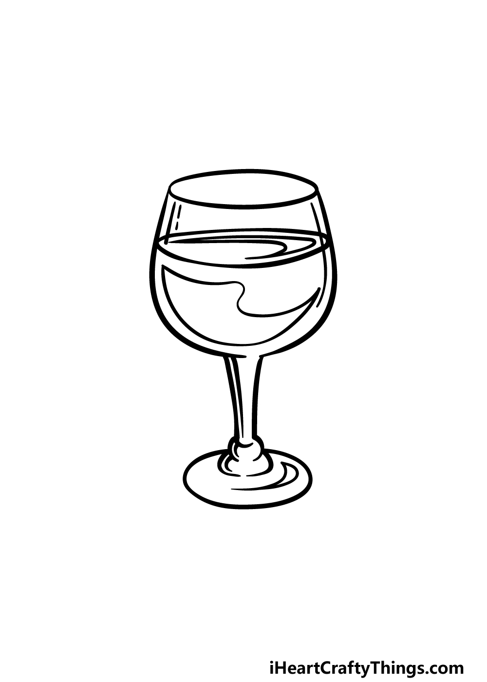 Wine glass drawing