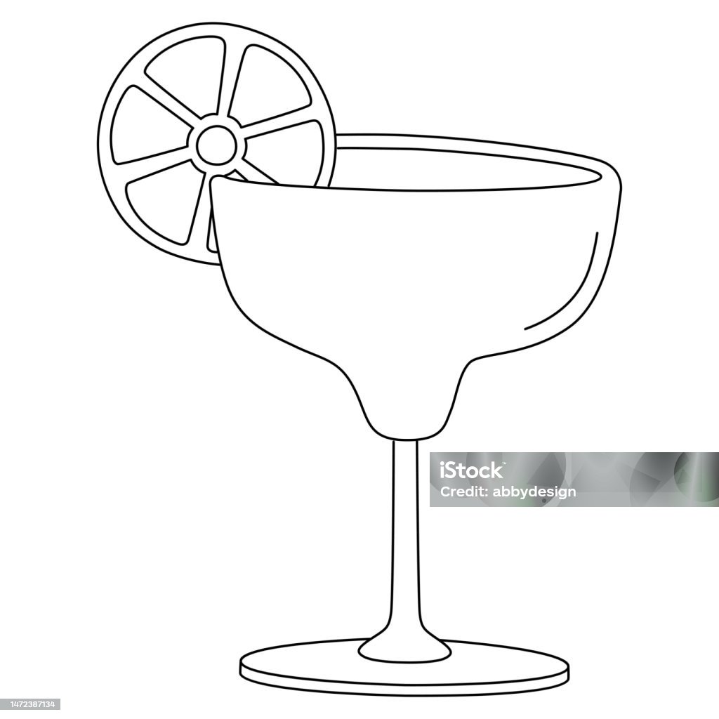 Margarita isolated coloring page for kids stock illustration