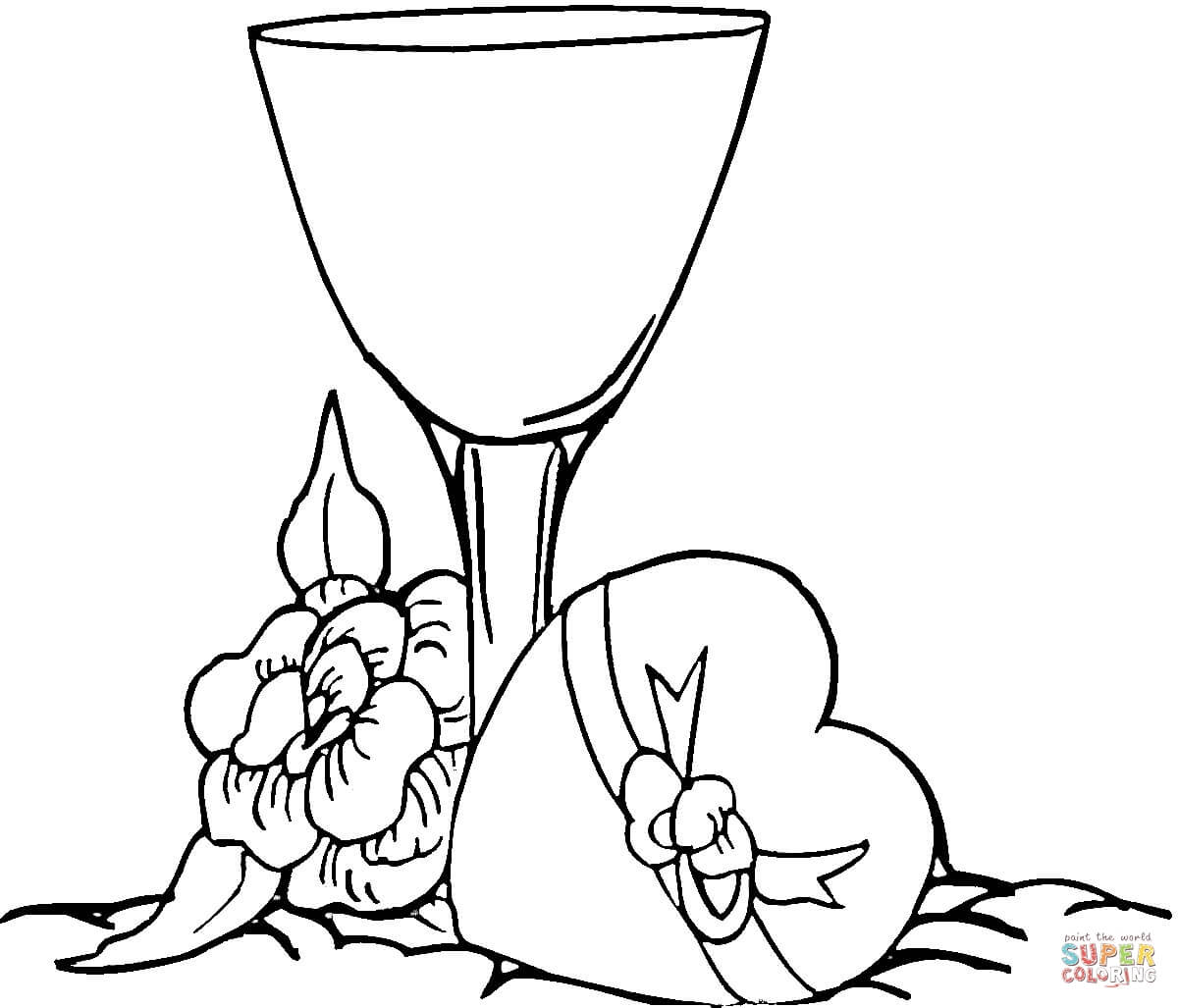 A glass of wine coloring page free printable coloring pages