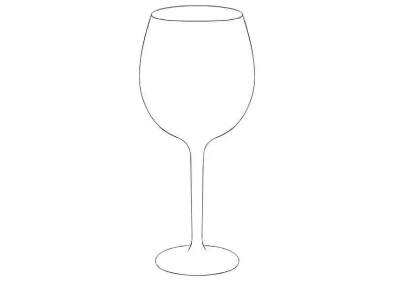 How to draw a wine glass