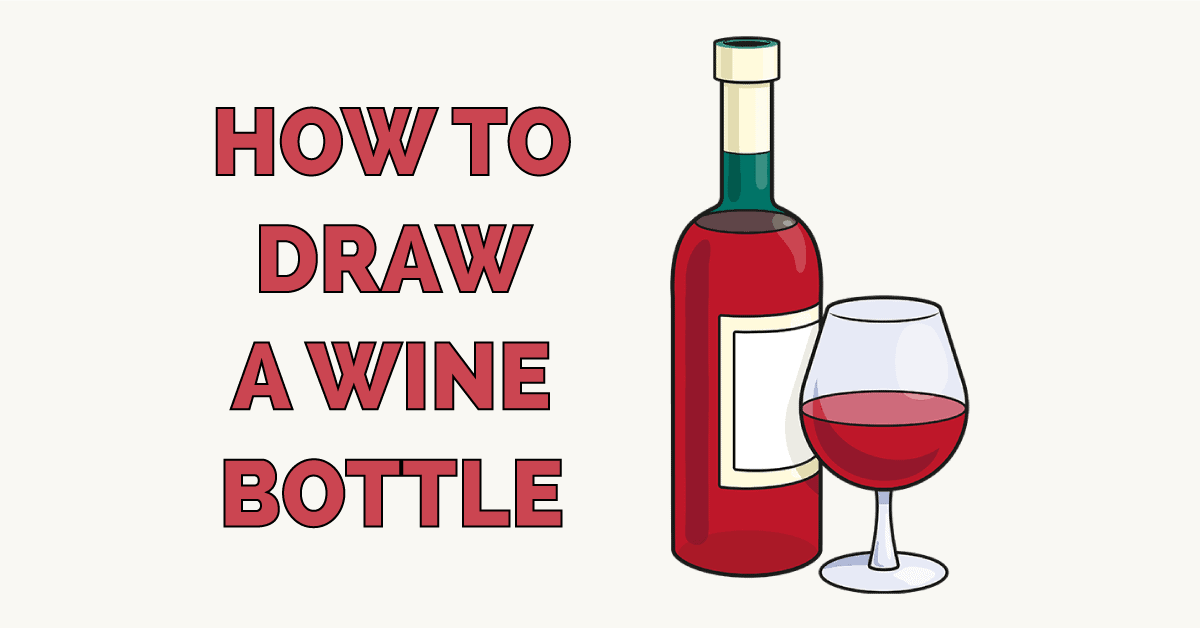 How to draw a wine bottle