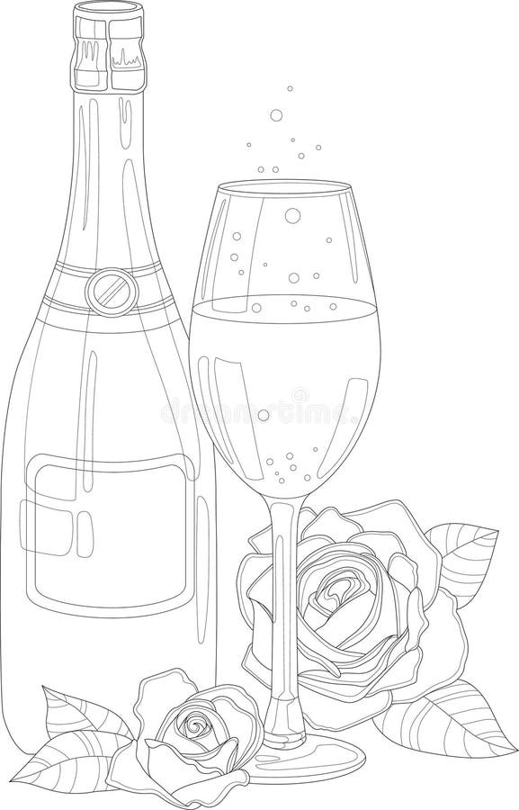 Wine glass coloring book stock illustrations â wine glass coloring book stock illustrations vectors clipart