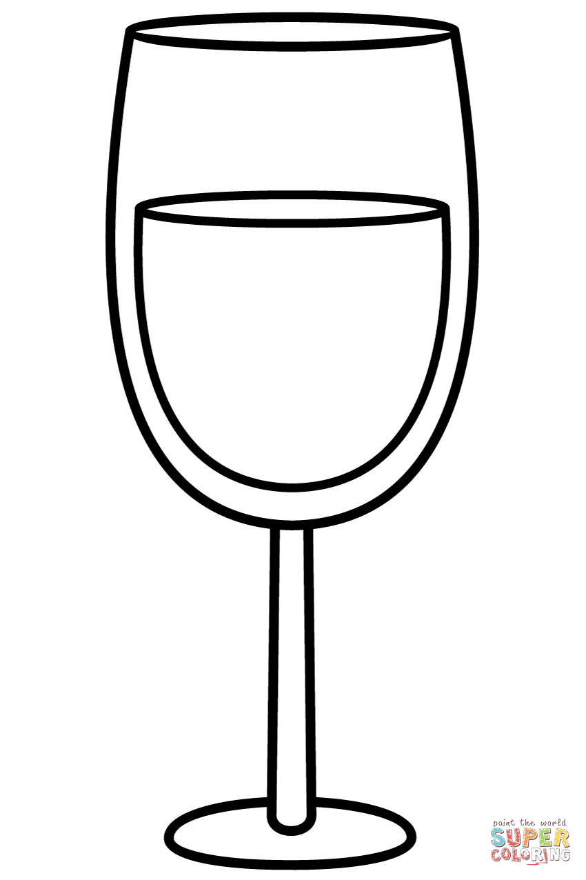 Wine glass coloring page free printable coloring pages