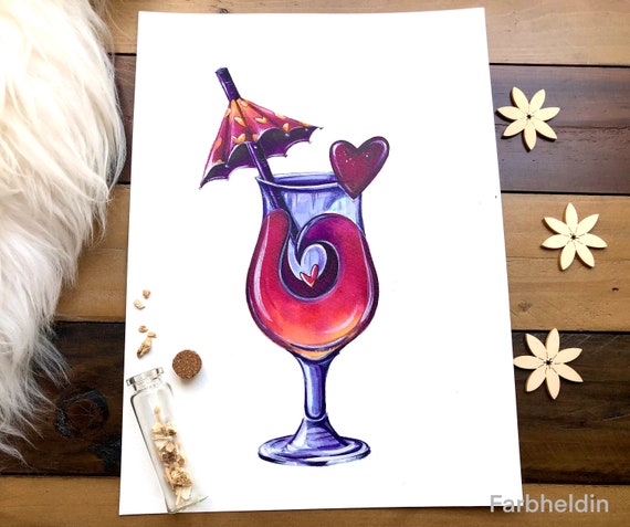 Cocktail coloring pages as pdf for immediate download for watercolor fans and friends of coloring pages and templates for drawing and painting