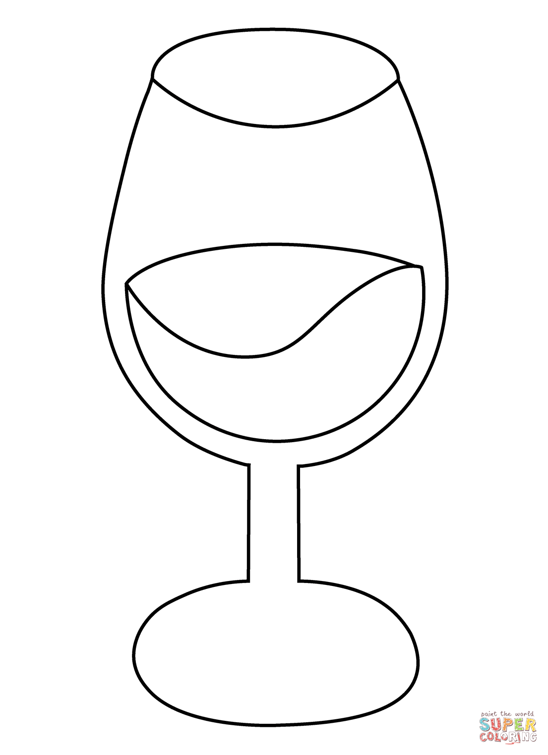 Wine glass emoji coloring page free printable coloring pages