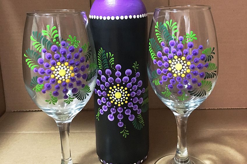 How to paint wine glasses