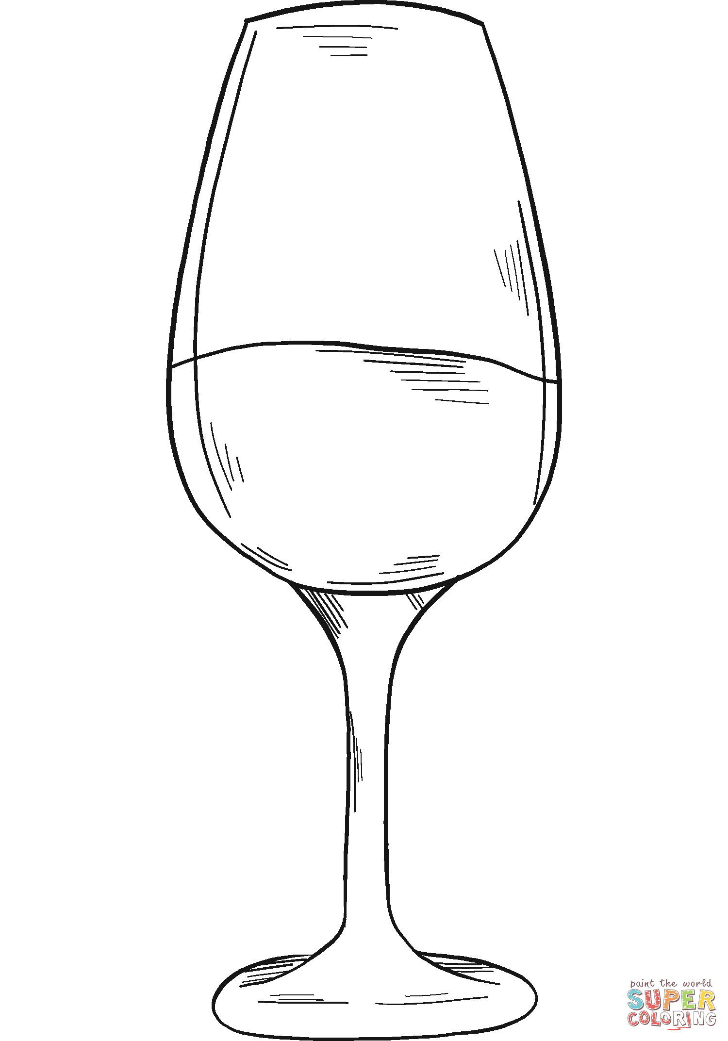 Glass of wine coloring page free printable coloring pages