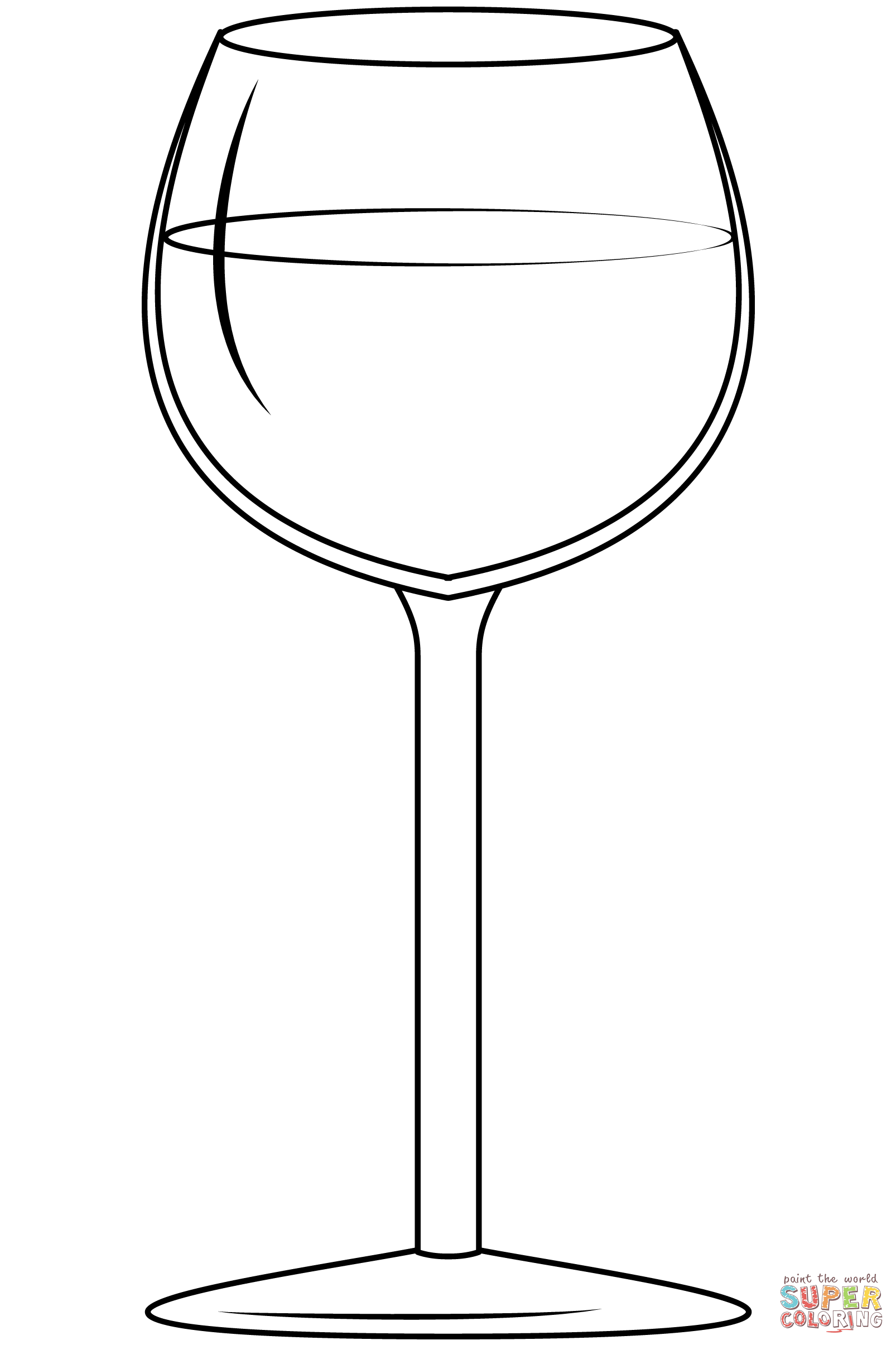 Wine glass coloring page free printable coloring pages